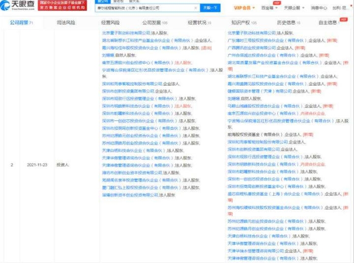 腾讯投资GPU芯片研发公司摩尔线程，后者股东有字节跳动